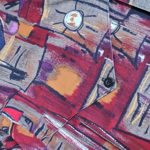 Vintage Roper Western Shirt Rodeo Cowboy Indian Print Size Large - Picture 11 of 13